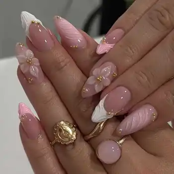 Pink Press Nails 1