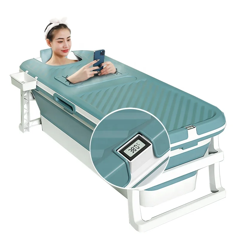

2023 hot sale new design large 150CM portable foldable bathtub for adults plastic drop shipping