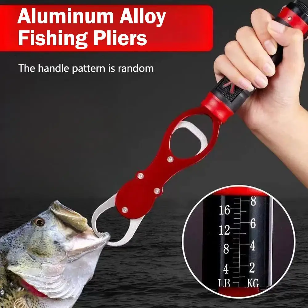 Pince à lèvres pêche aluminium portable avec balance - Gripper et extracteur d'hameçon léger