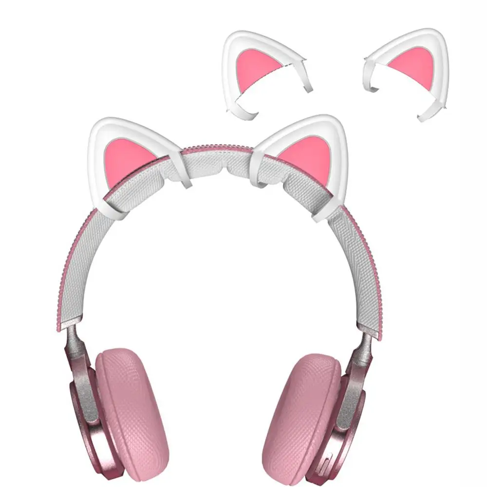 Universal Headphone Cat Ear Pendant Headphone Decoration Silicone Headset Accessories Headphone Cat Ear Kit