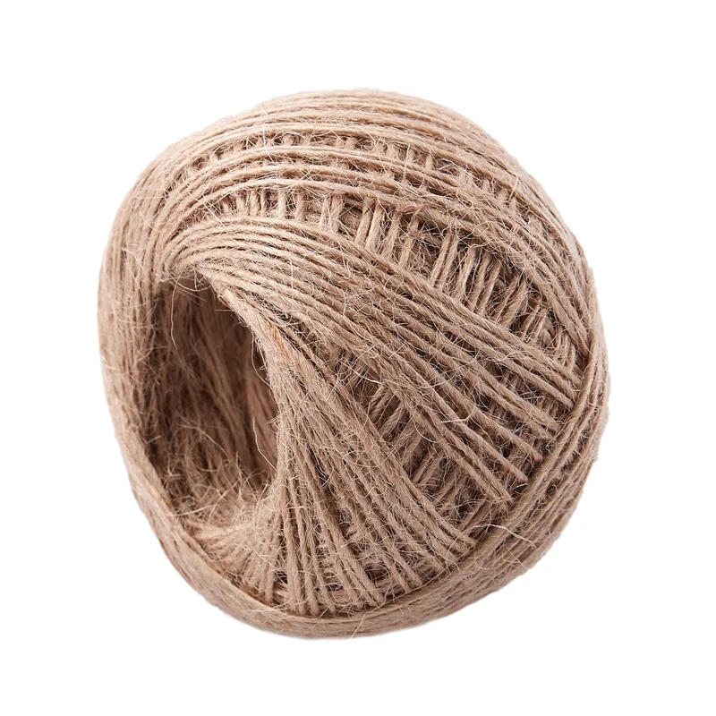 Natural Textured Hessian Jute Twine String Tag Label Hang Rope Wedding Home Woven Decorative DIY Crafts 100M 1mm