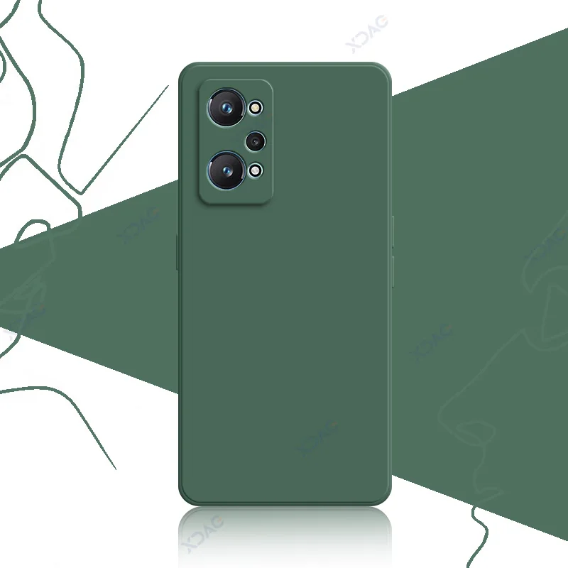 Luxurious Dual Liner Protective Phone Case - Square Liquid Silicone Shield Cover