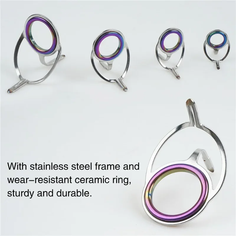 Fishing Rod Tip Guide Repair Kit Fishing Rod Guide Ring tip top Stainless Steel Spinning Casting Fishing Rod Eyes Replacement