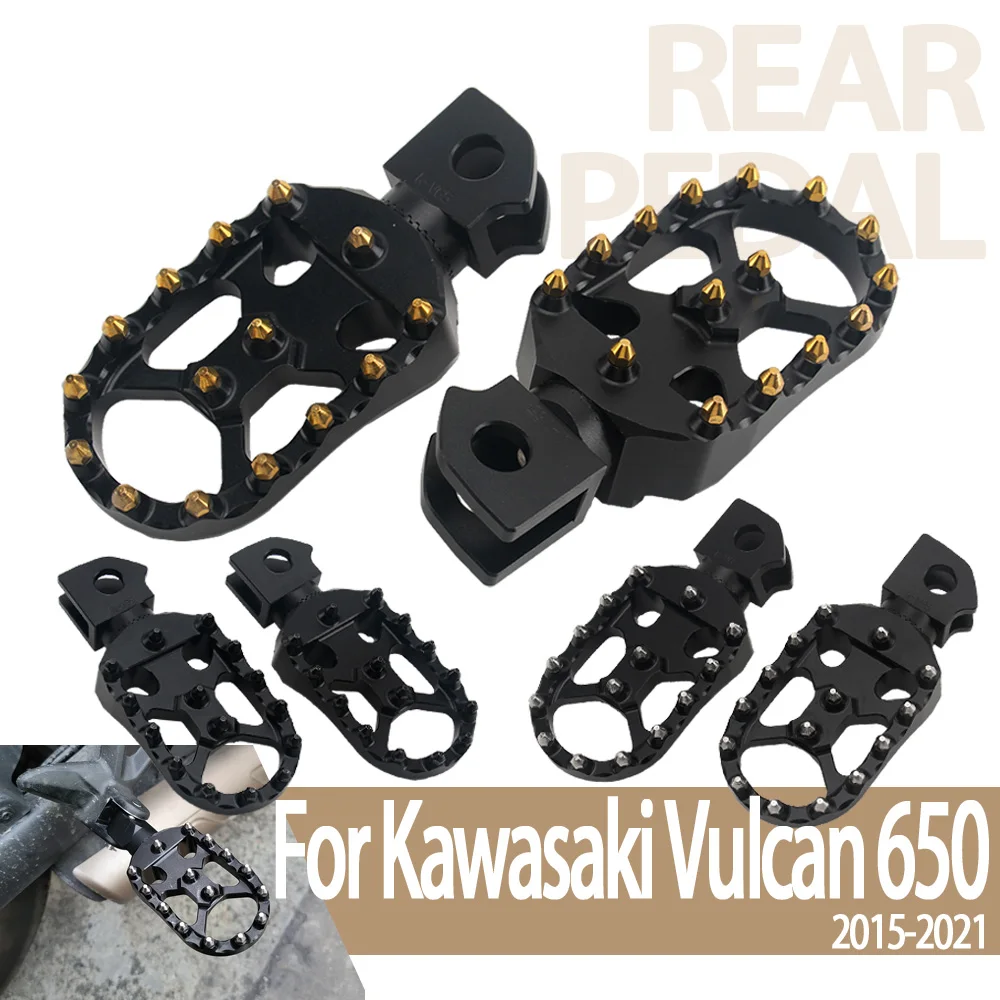 

Передняя Подножка для мотоцикла Kawasaki Vulcan 650 S 650, Регулируемые подножки на 360 градусов, вращающиеся подножки