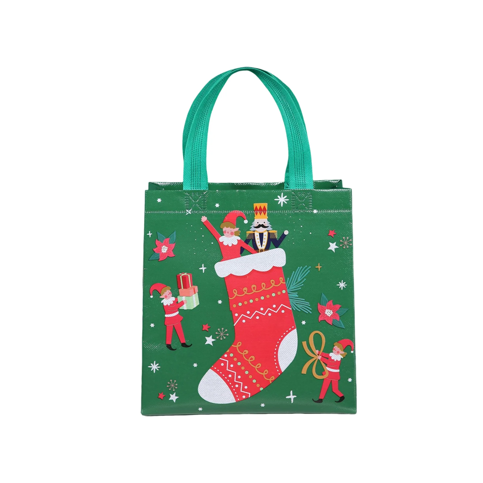Christmas Gift Bags Cartoon Cute Santa Elk Snowman Printing Non Woven Handbag Hot Pressing Party Supplies Ornaments gift bags,christmas gift bags
