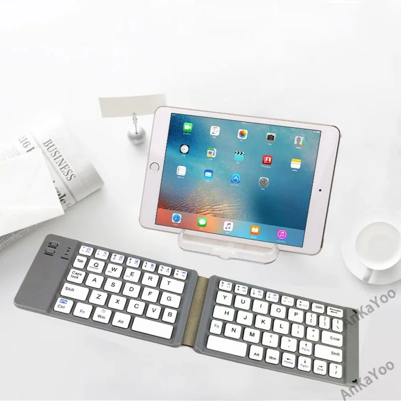 

New Portable Mini Folding Bluetooth Keyboard Wireless Foldable Touchpad Keypad for IOS Android Windows ipad Tablet ipad Phone