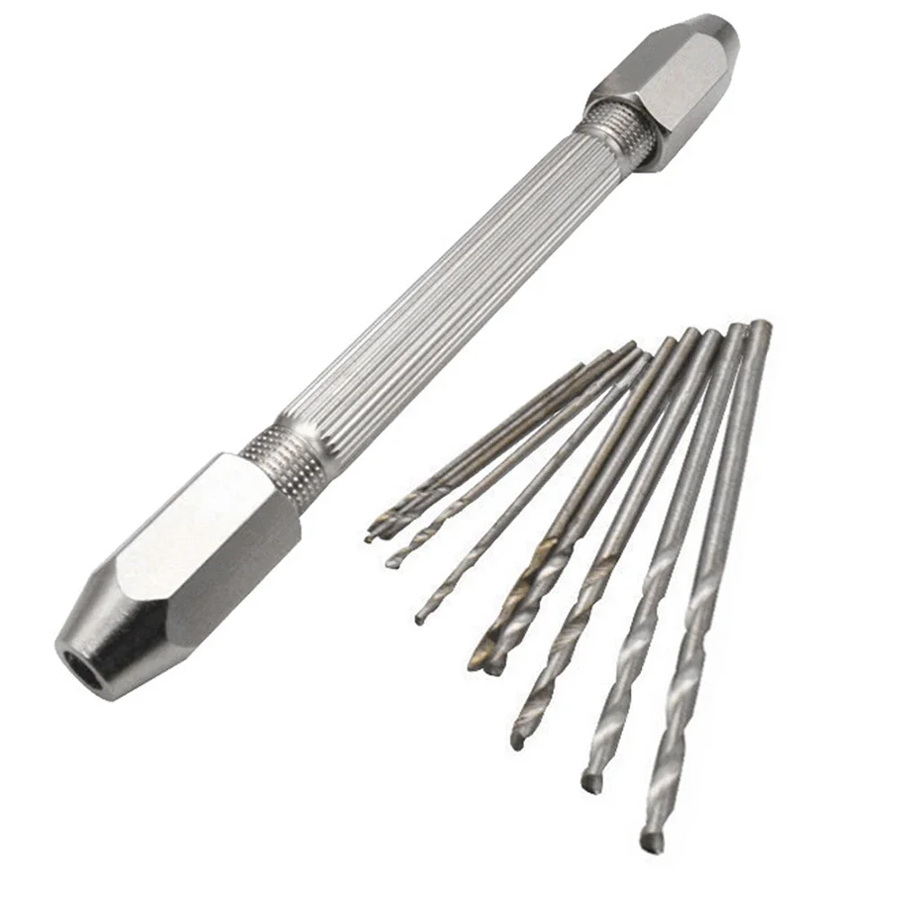 

Drill Bits Kit Hand Chucks Set PCB Plastic Watchmaking 0.5-3.2mm Clamping Range 1.0mm-3.0mm 103*10mm 11pcs Set