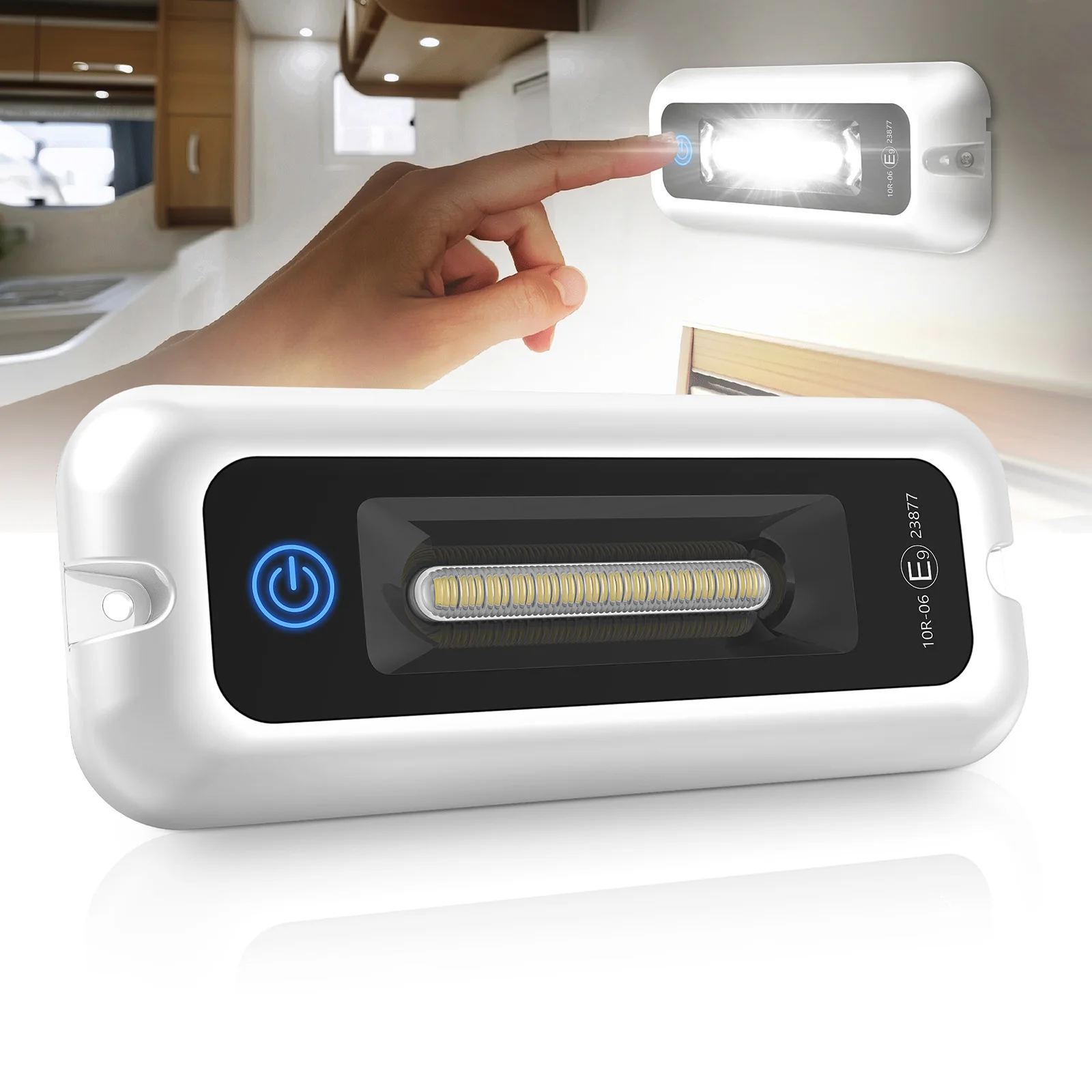 MICTUNING 4 Inch Interior Touch Porch Light Waterproof LED Utility RV Awning White 6000K Outdoor Lights For SUV Camper Trailer