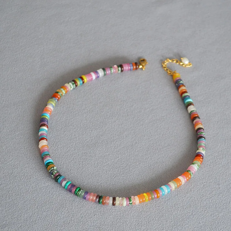 Agate Stone Chocker Summer Bohemia Beautiful Fashion Beaded Bracelet & Necklace