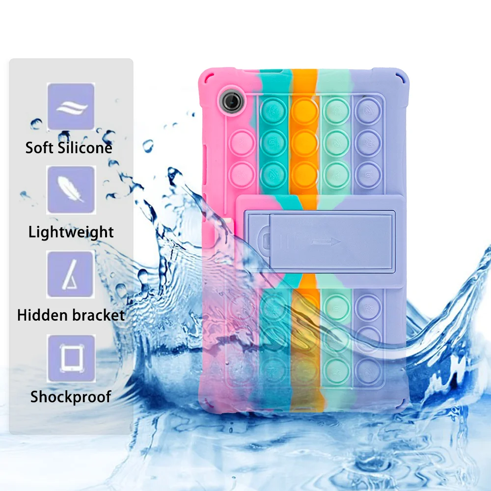 Durable Soft Silicone Kids Tablet Case with Kickstand