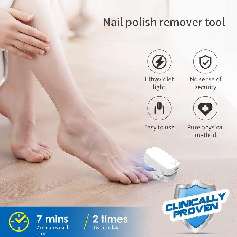 Nail fungus treatment LED laser device for cleaning onychomycosis USB charge 905nm infrared light 470nm blue light nail salon nail fungus remover personal health care laser therapy pen