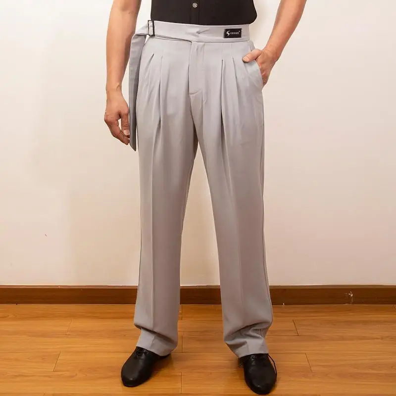 Dance Pants Men Frenum Latin Dance Pants for Ballroom Dance