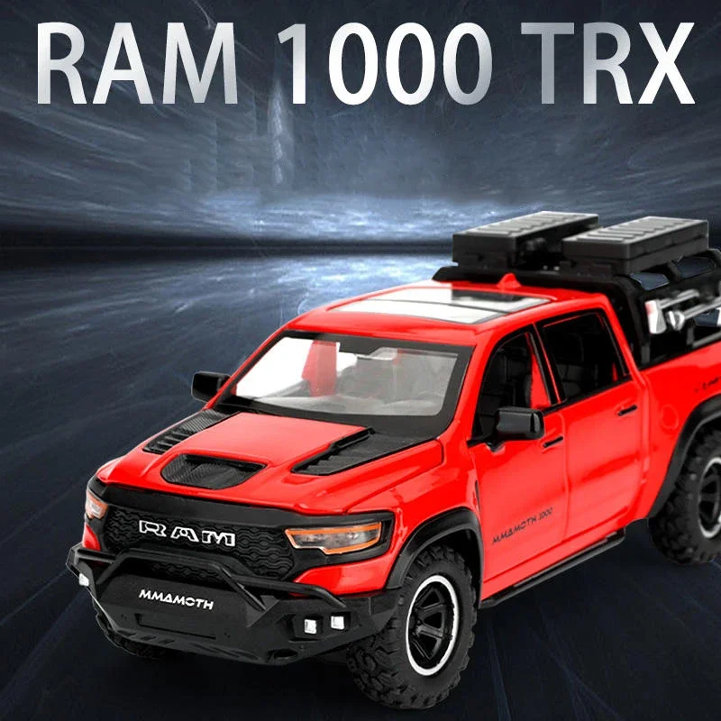 

1:32 Dodge RAM 1000 TRX Мамонт пику модель автомобиля из сплава со звуком и фотографией детская игрушка коллекционные предметы подарок на день рождения