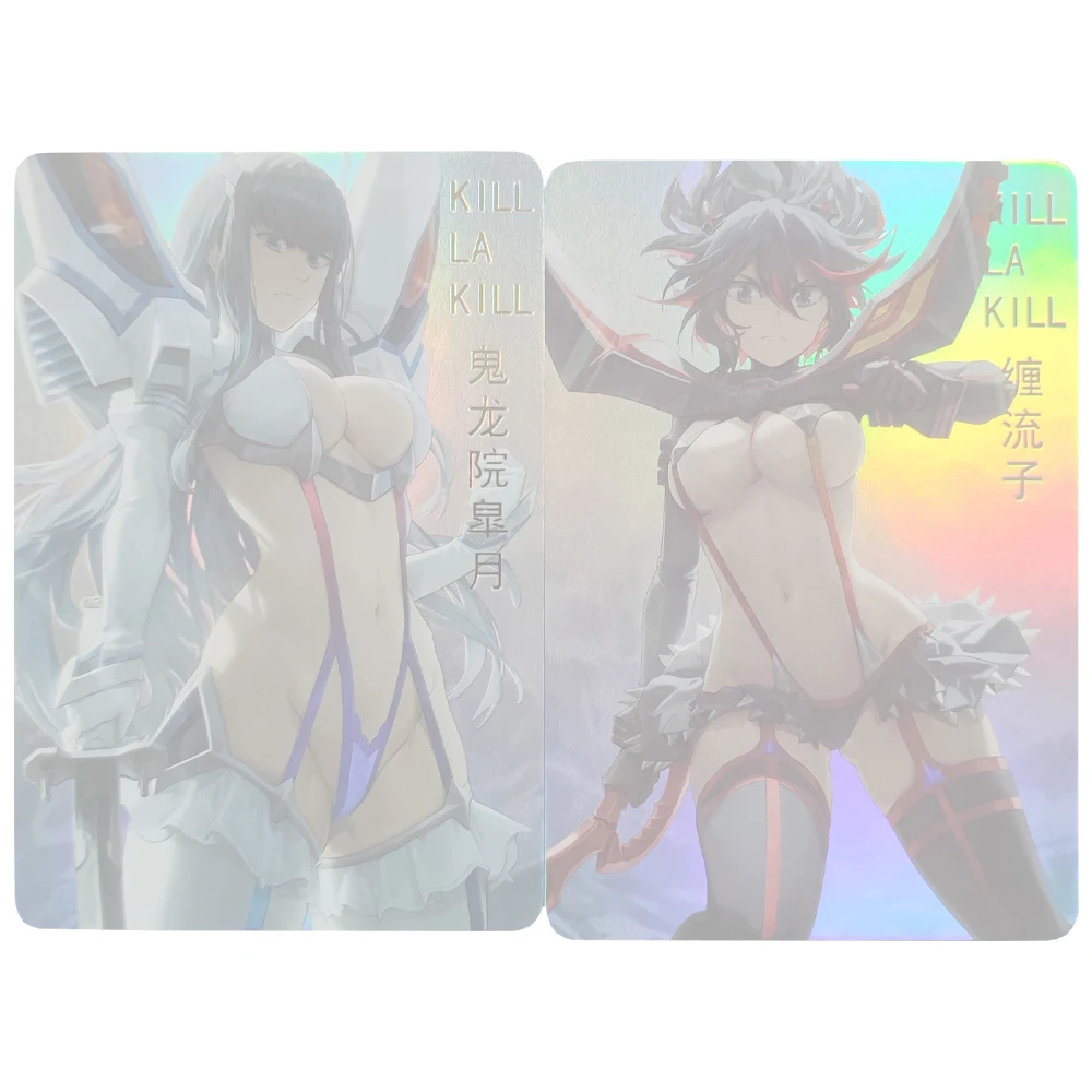 

2Pcs/set Kill La Kill Flash Cards ACG Matoi Ryuuko Kiryuuin Satsuki Classic Game Anime Collection Cards Gift Toys