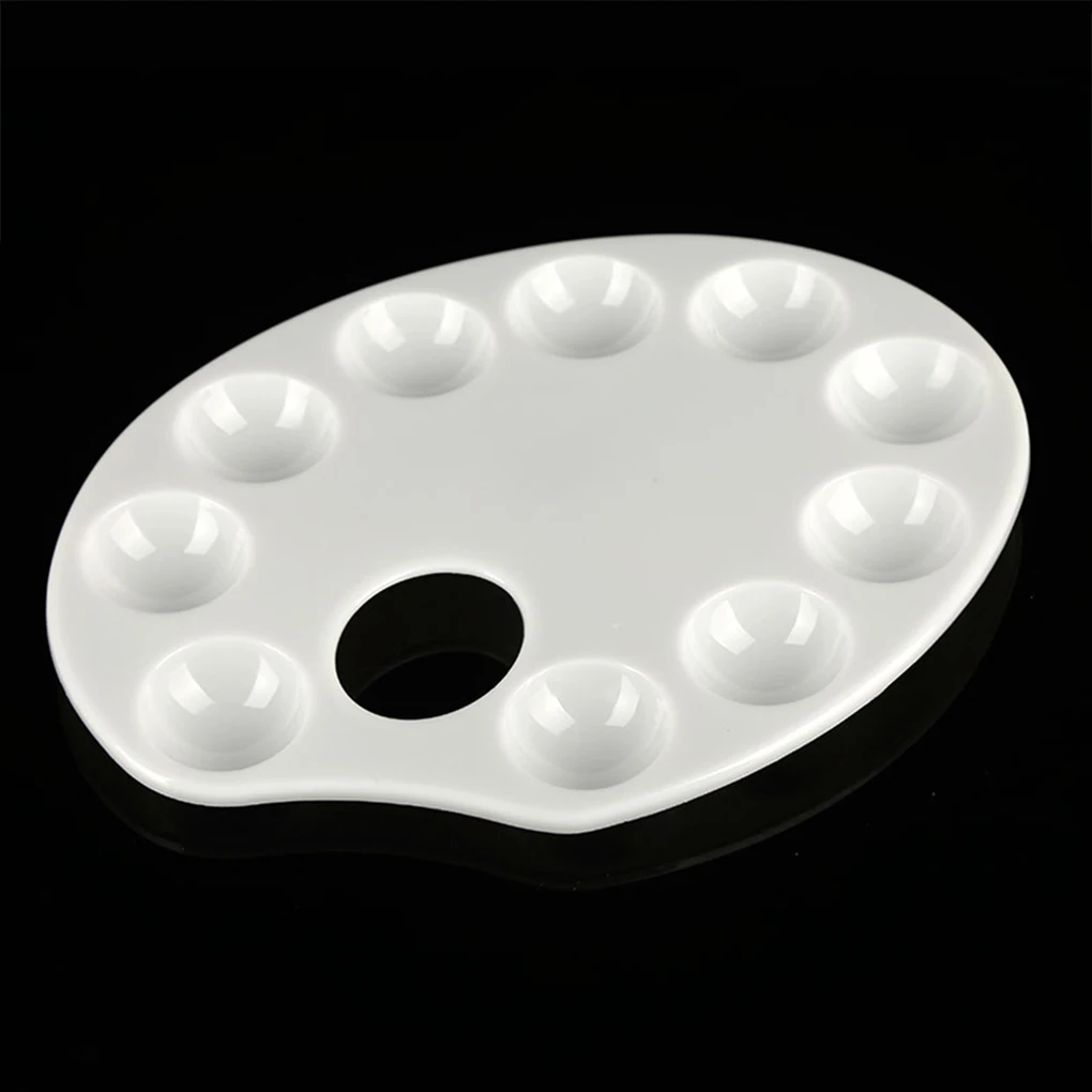 

Палитра для рисования, белая, 10 лунок, палитра для художников, студентов, товары