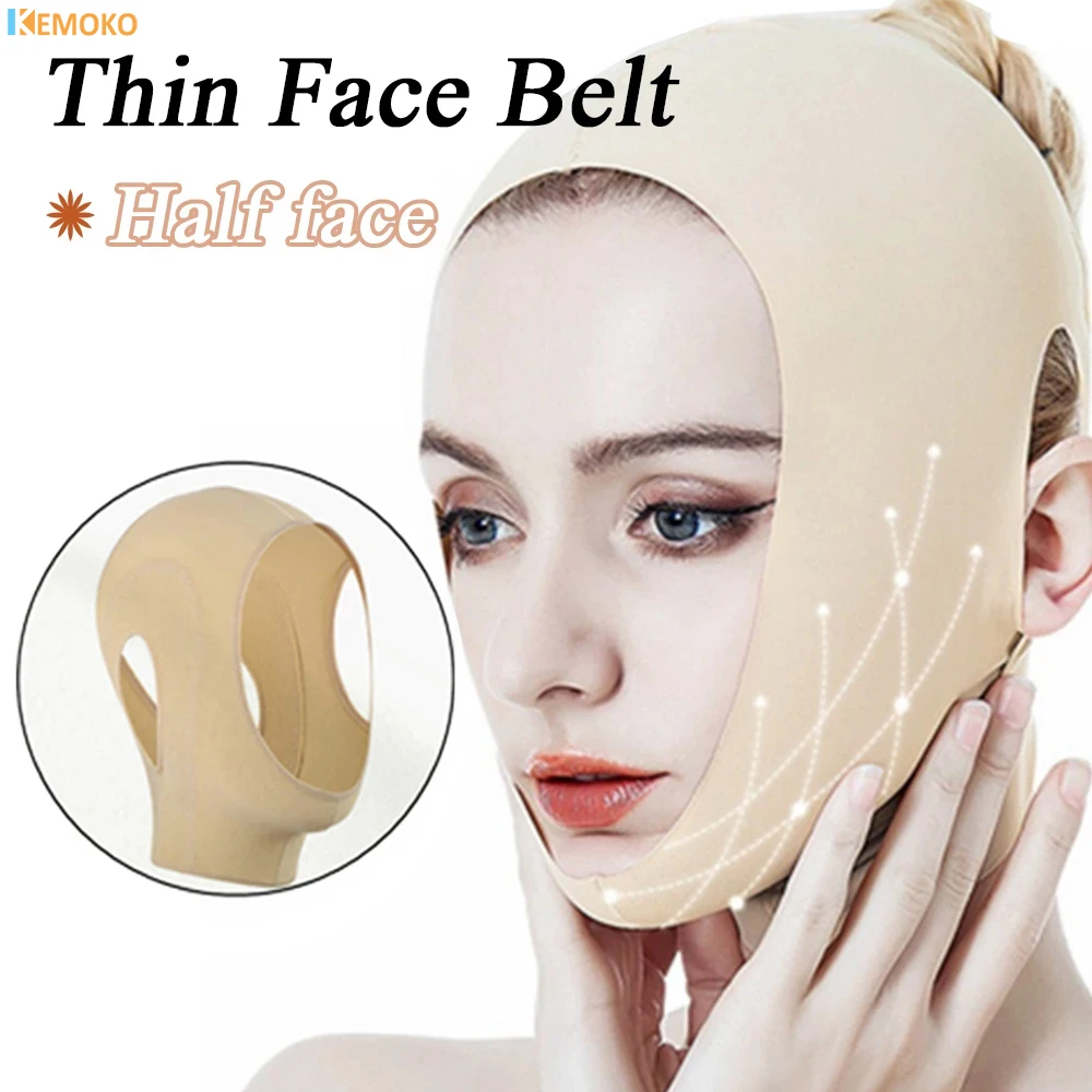 3D Reusable Breathable Beauty Women Anti Wrinkle Slimming Bandage V Shaper Facial Slimming Bandage Full Face Lift Sleeping Mask vår solskyddsduk halsduk halsduk stor mask kvinnlig hals andningsmask full täck ansikte anti ultraviolett chiffongun slöja isberg blå nr 1