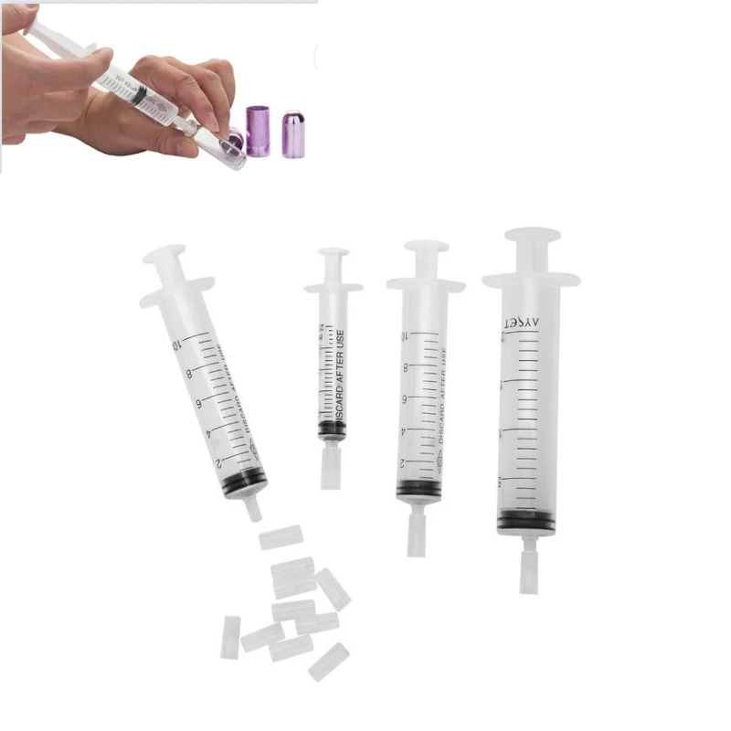 Syringe Dispenser syringe dispenser 2/5/10ml Plastic Syringe Perfume Dispenser for Refill Cosmetic Liquid Essential Oil Portable Quantitative Dispensing Tools