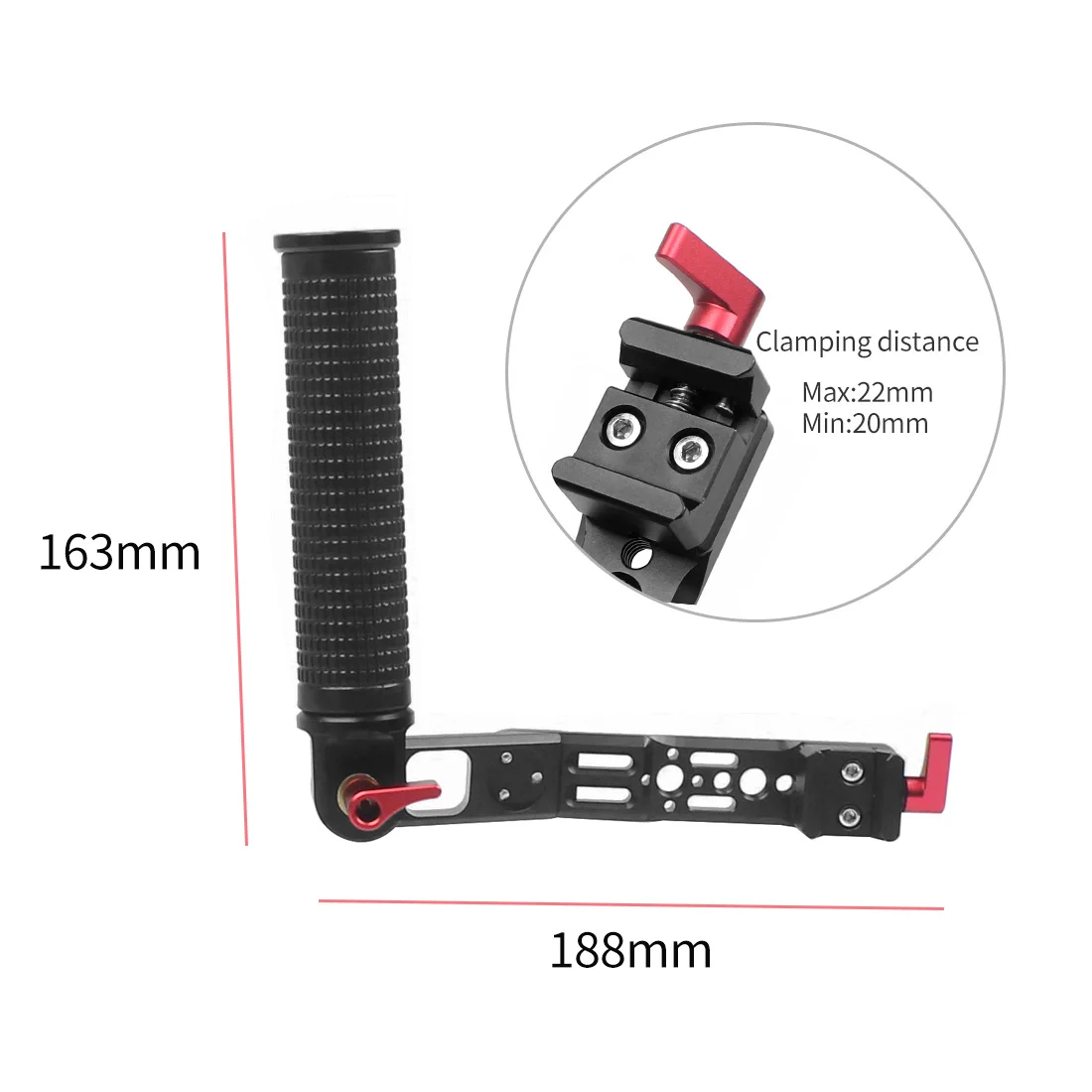 Quick Release Mount Handle Grip for Ronin SC S Gimbal Monitor Bracket 1/4'' Exte