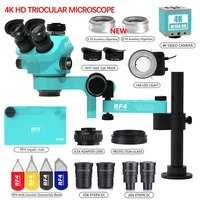 RF4 Trinocular Stereo Microscope Set 360 ° Rotation Articulating Arm Stands Phone Soldering PCB Repair RF7050TVPRO-F019 1