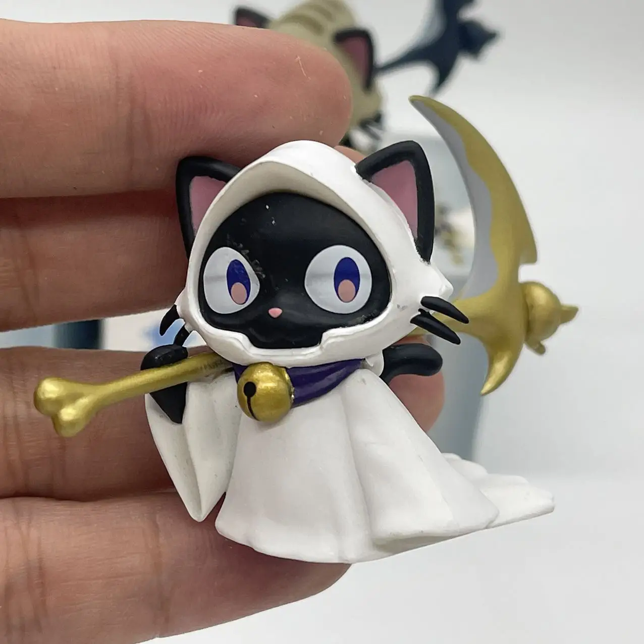 New In Stock Sickle Reaper Cat Twisted Egg Blind Box Reaper Shaped Cat Action Figure Collection Ornament Perfect Christmas Gifts