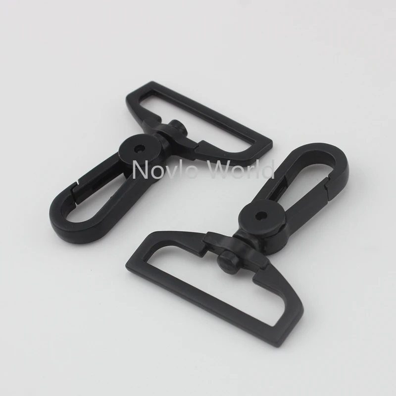 20-100pcs 매트 블랙 56X38mm 1.5 블랙 걸쇠 클립 가방 스트랩 금속 1-1/2 남자 노트북 스트랩 스위블 후크