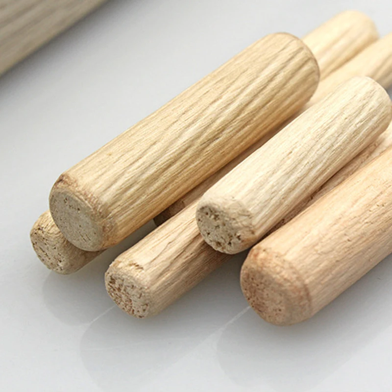 50pcs M6/8mm Wooden Dowel Cabinet Drawer Round Fluted Wood Craft Pins Rods Set Furniture Fitting Wooden Dowel Pin