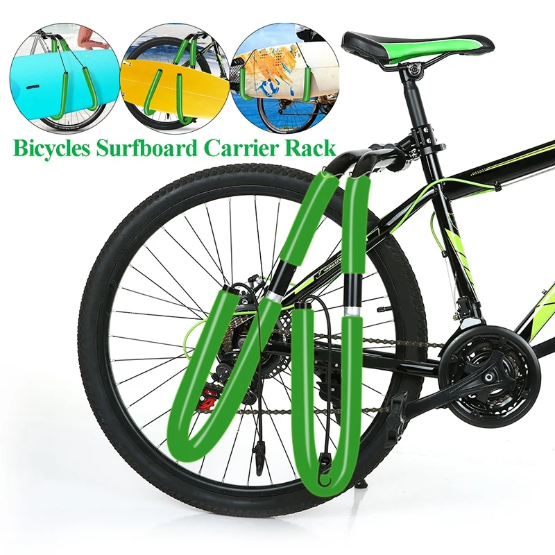 

Подставка для доски для серфинга, велотренажера, подставка для серфинга, крепление на сиденья, практичный держатель для серфинга на велосипеде, зеленый