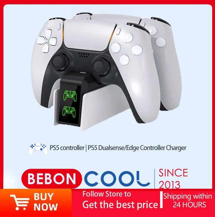 PS5 컨트롤러 충전기 용 DualSense 충전 스테이션 PlayStation5 무선 게임 컨트롤러 용 듀얼 충전 도크 충전기 스탠드