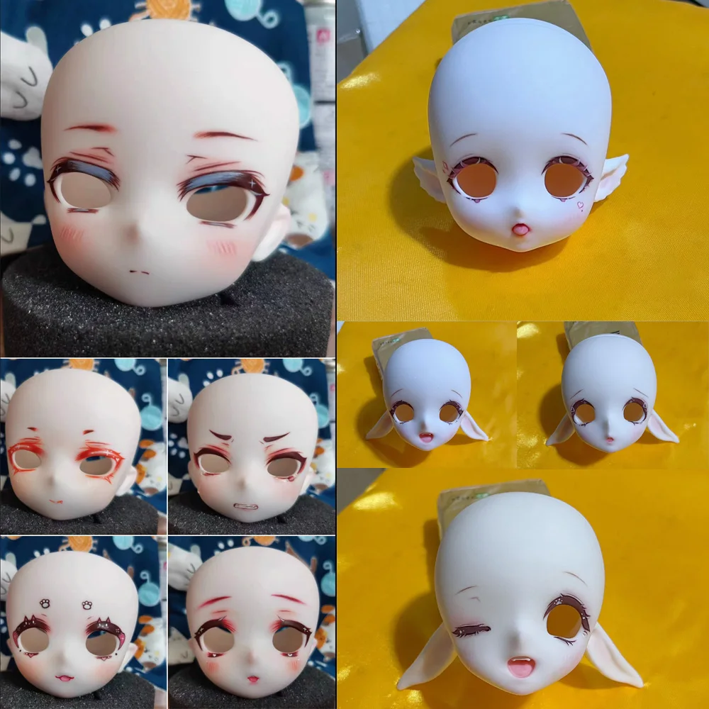 

1/4 BJD Doll Head With makeup Resin Material DIY Lovely Girl Doll Accessories For Girl Children Gifts