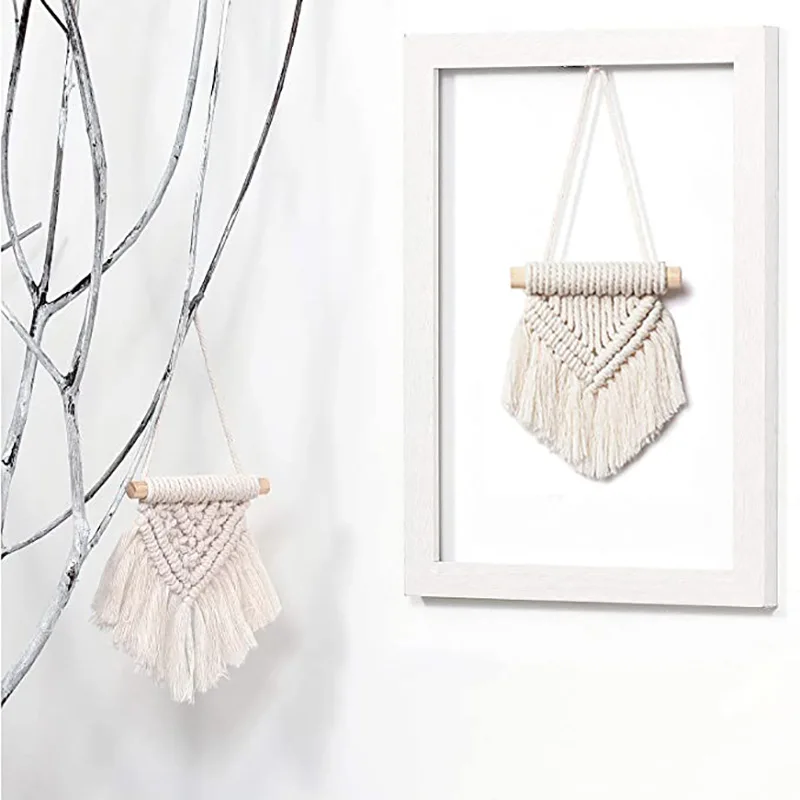 Bohemian Hand-woven Tapestry Handmade Cotton Wall Hanging Kids Girls Room Crafts Decoration Home Bedroom Accessories tapestry decor