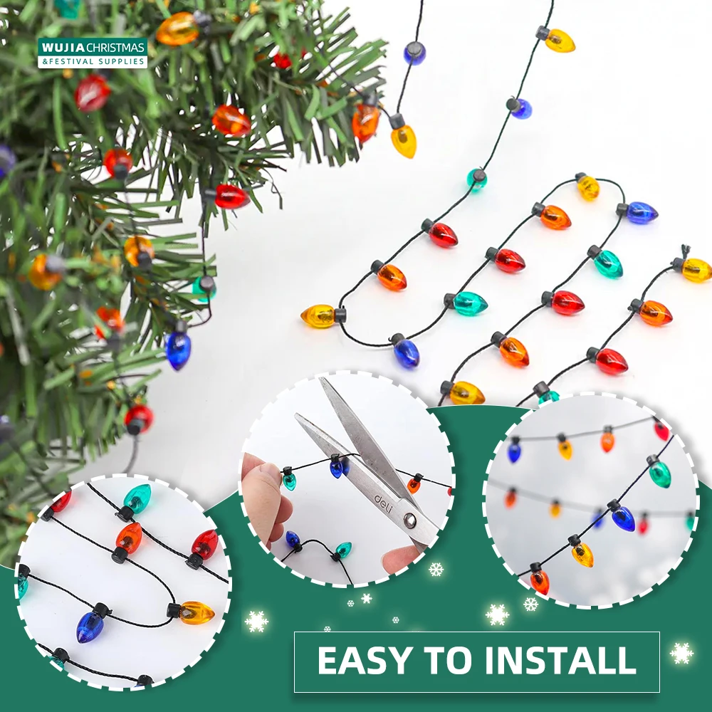 Festive 3/5m Colorful LED Christmas Garland