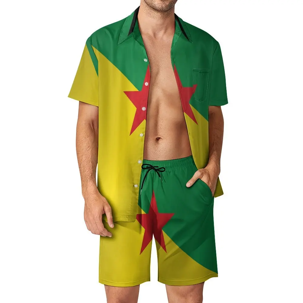 

Мужской пляжный костюм с изображением французского флага гианы, 2 предмета