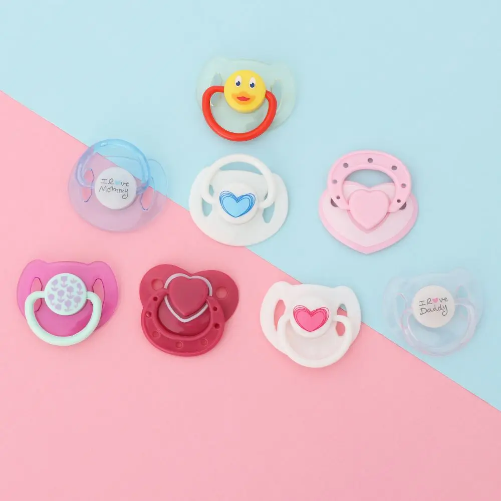 Simulation Pacifiers for 20-22inch Baby Dolls Cute Lovely Magnet ABS Plastic Dummy Nipples Kids Toy Accessories