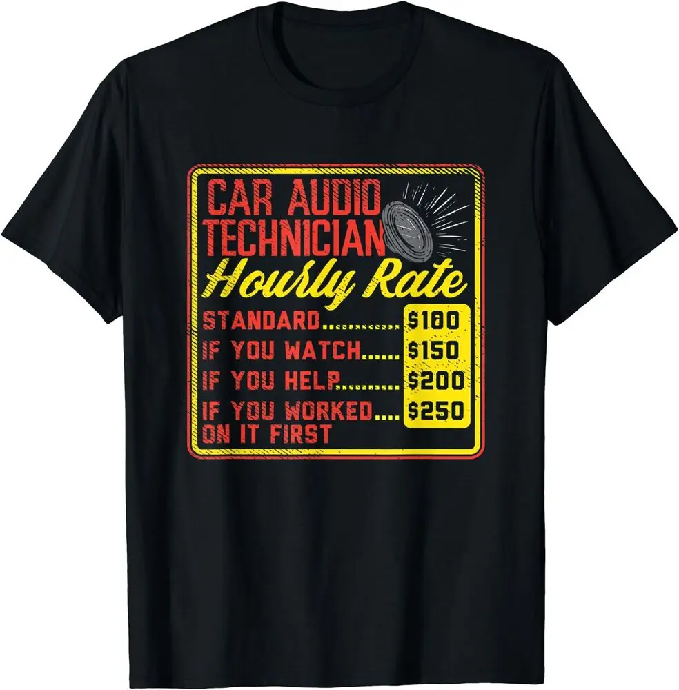 

Футболка с автомобильным аудиотехником, футболка унисекс для мужчин и женщин, короткие летние футболки, повседневная хлопковая модная одежда для пар