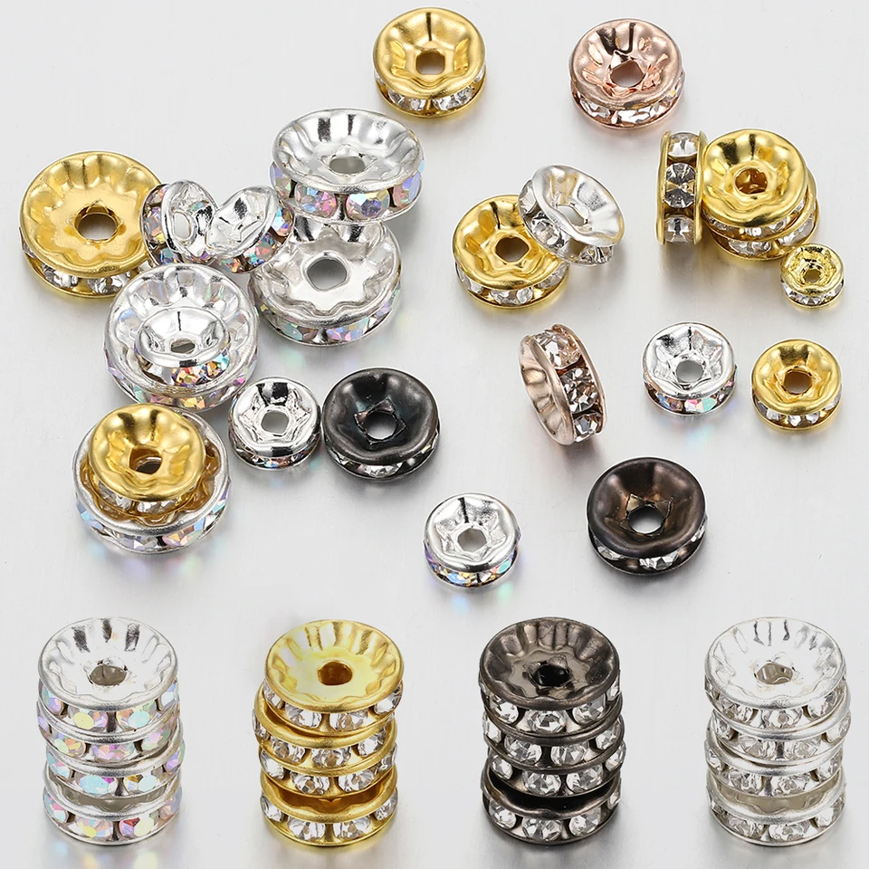 200 PCS Rhinestone Rhinestone Beads 8MM Rhinestone Ball Spacer