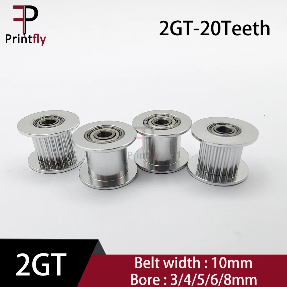 3D Printer Nozzle 2GT 20Teeth Synchronus Wheel Idler Pulley GT2 Timing Pulley Bore 3/4/5/6/8MM Gear For GT2 Timing Belt