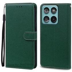 Luxurious Leather Wallet Flip Cover for Motorola Edge 60 Fusion - Stylish Stand Book Design (Dark Green)