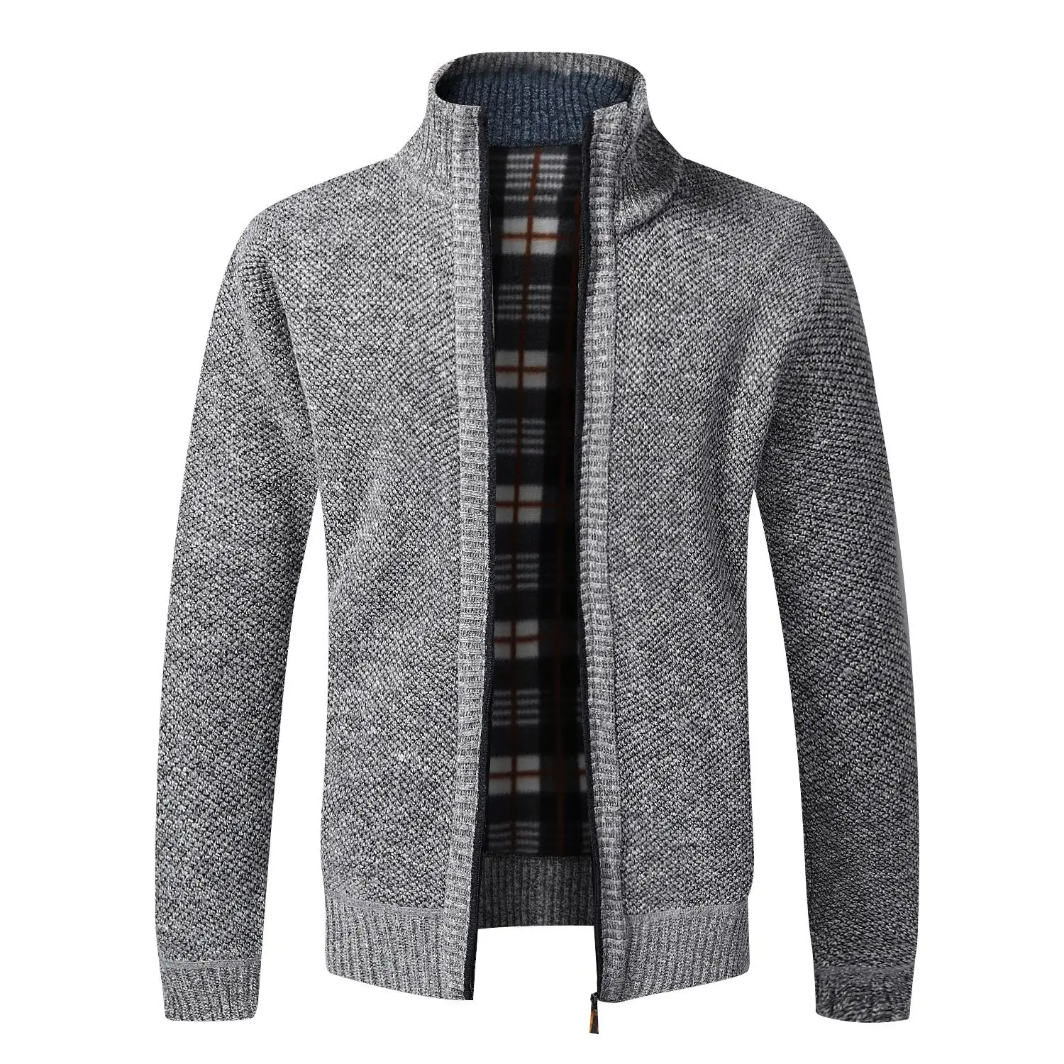 High Quality New Autumn Winter Men's Knitted Jacket Slim Fit Stand