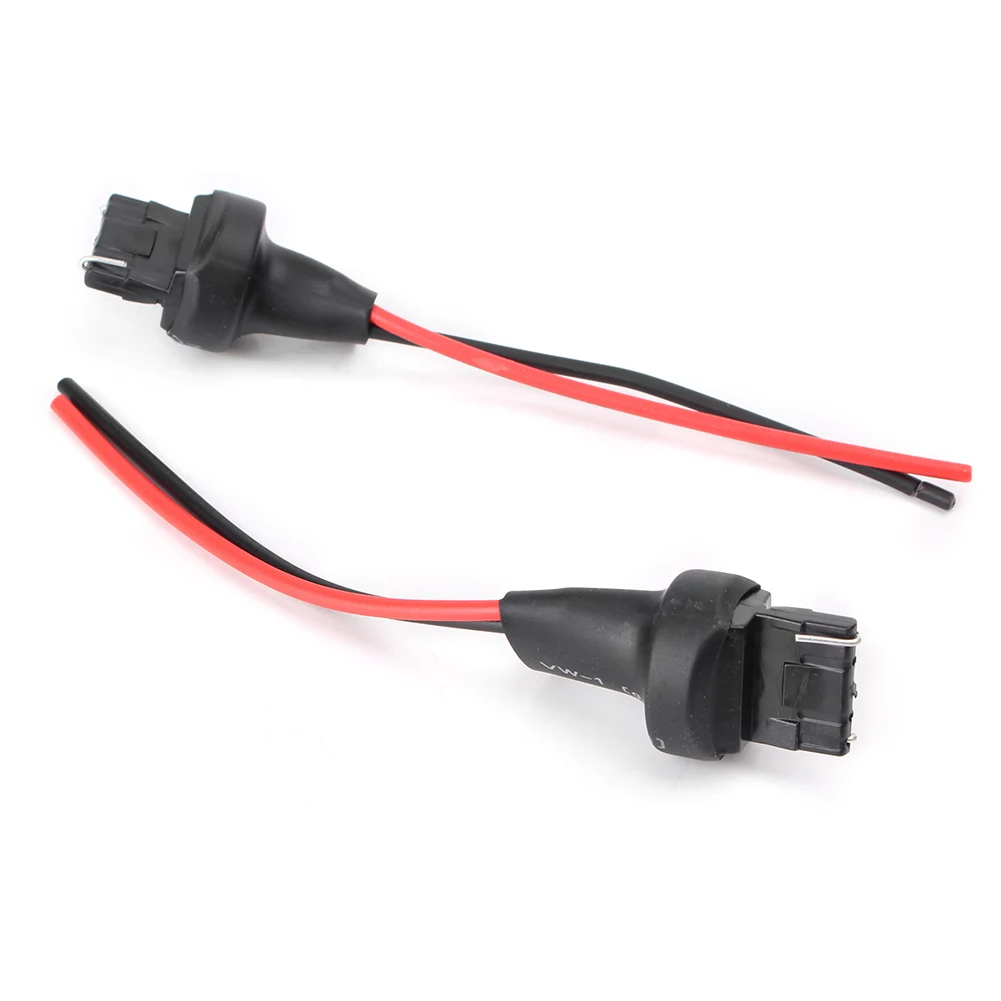 2pcs 9.5cm 7440 992 T20 Car Male Adapter Wiring Harness DRL Turn Signal Lamp Tail Light Retrofit Auto Accessories