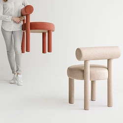 Silla de comedor creativa de diseño nórdico, moderna y minimalista, con respaldo suave, para el hogar, Hotel y restaurante