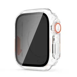 Durable Hard PC Screen Protector Cover for Apple Watch - Front and Rear Bumper Case (Privacy Transparent)