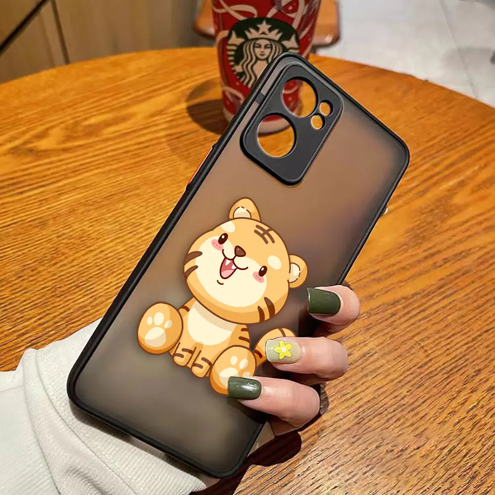 thumbnail image 1 of Funda de teléfono mate para OPPO RENO 8 8T 7Z 7 6Z 6 5 4 3 PRO PLUS 4G 5G Edge Funda rígida Funda Coque Capa Shell lindo pequeño tigre, 1 of 5