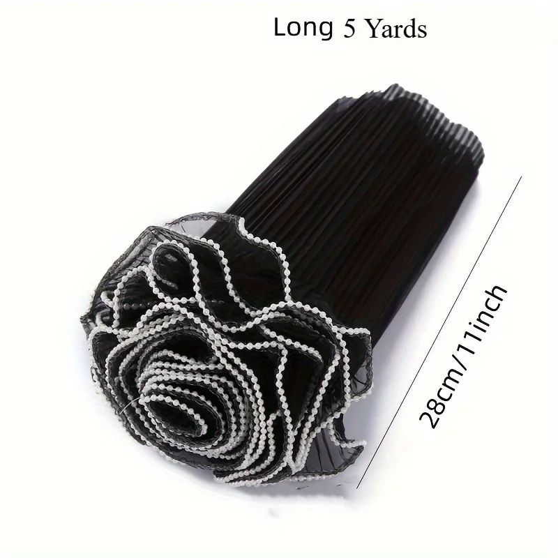 1pc Valentine's Day Pleated Wavy Bouquet Wrapping Flower Wrapping Mesh, Cuttable Wavy Yarn Decoration Florist Supplies