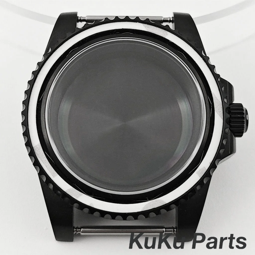 Black Purple GMT Bezel Watch Case with PVD Black Jubilee Bracelet and Sapphire Crystal