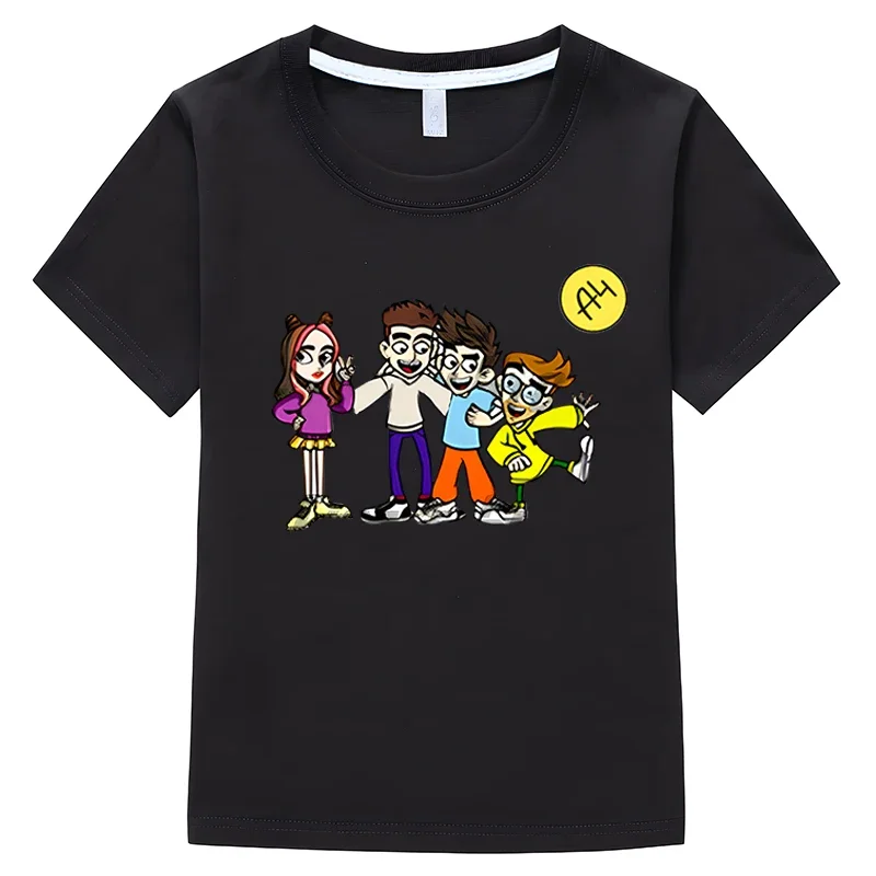 Влад Бумага А4 Children T Shirts  A4 Merch Casual Short sleeve Tops y2k boys girls clothes kids clothes Anime A4 Vlad T-shirt 6