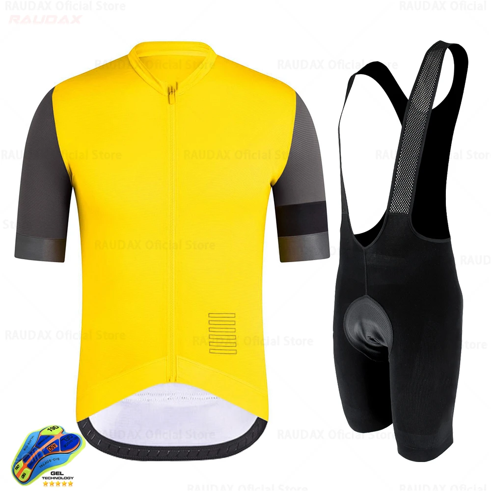 Men's Cycling Jersey Racing Raudax Summer Cycling Clothing Quick Drying Set Racing Sport Mtb Bicycle Jerseys Bike Uniform