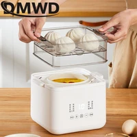 DMWD 1L Electric Slow Cooker Ceramic Linner Multifunction Soup Porridge Cooker Baby Food Cooking Pot Steamer Electric Cooker 2