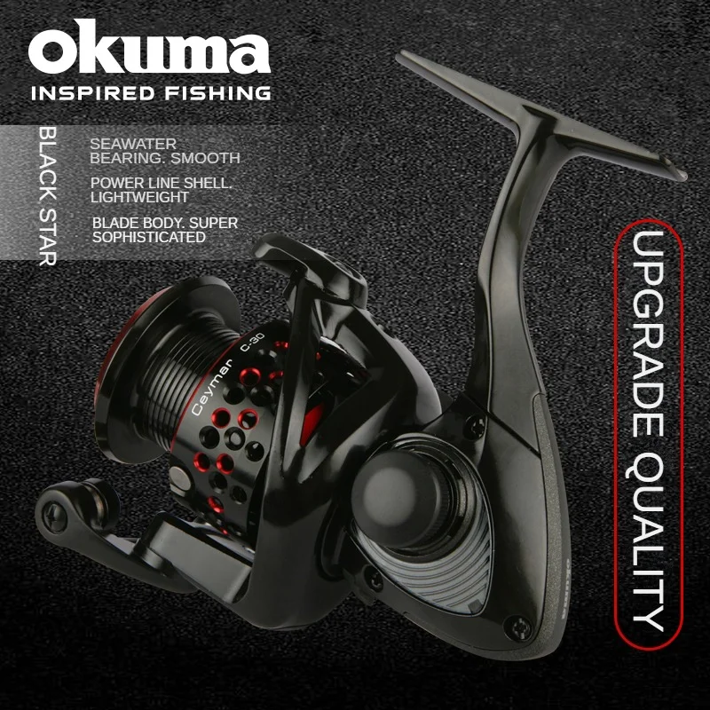 Okuma Ceymar Spinning Reel 7+1BB Max 15KG Power Ultimate Smoothness Fishing  reel Corrosion-resistant graphite body Fishing Reels