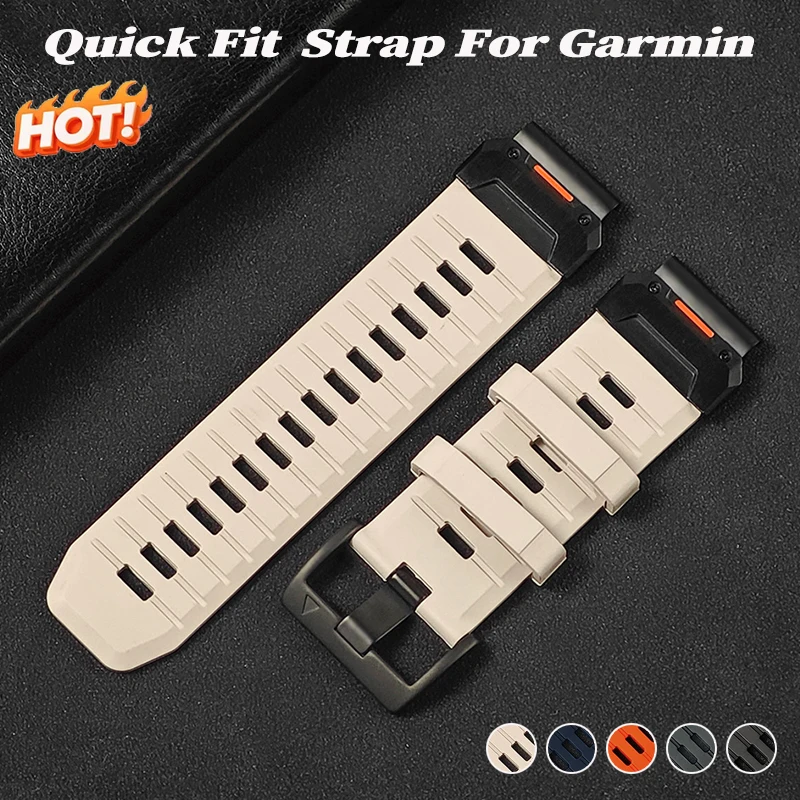 Quick Fit Fluororubber Watch Strap - Durable & Versatile Replacement Band (22/26mm)