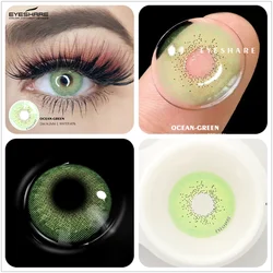 AMARA Brown Gray Fashion Contact Lenses - Yearly Wear with Free Shipping (OCEAN - GREEN)